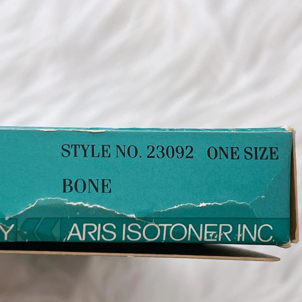Vintage Isotoner Bone one size gloves leather trimmed stretch - Picture 7 of 7